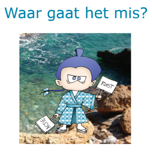 Spammie tekening rust en actie